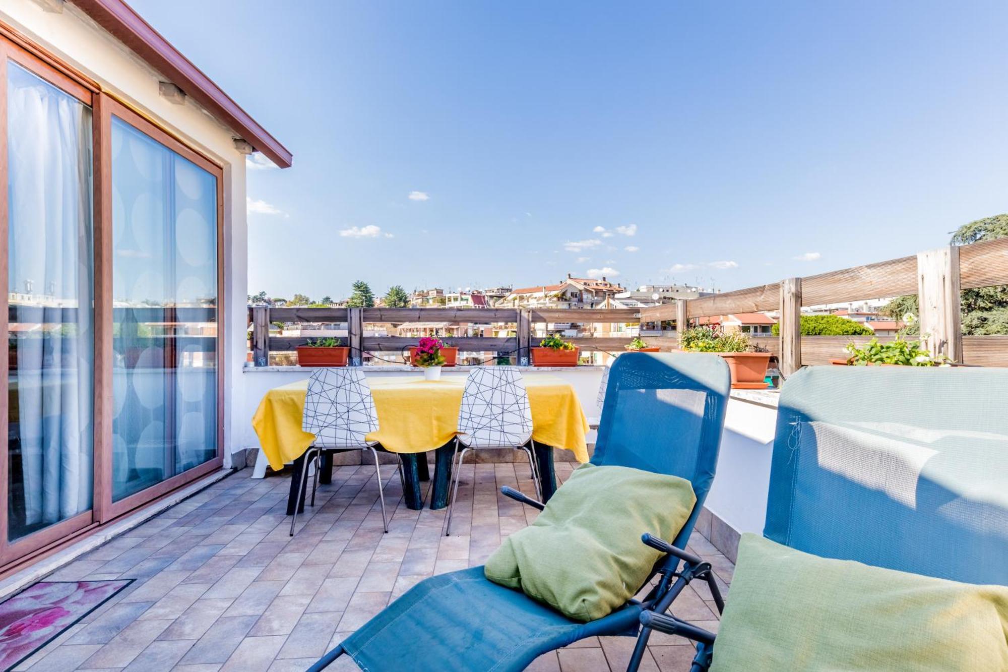 Attico Trilocale In Zona Farnesina Apartment โรม ภายนอก รูปภาพ