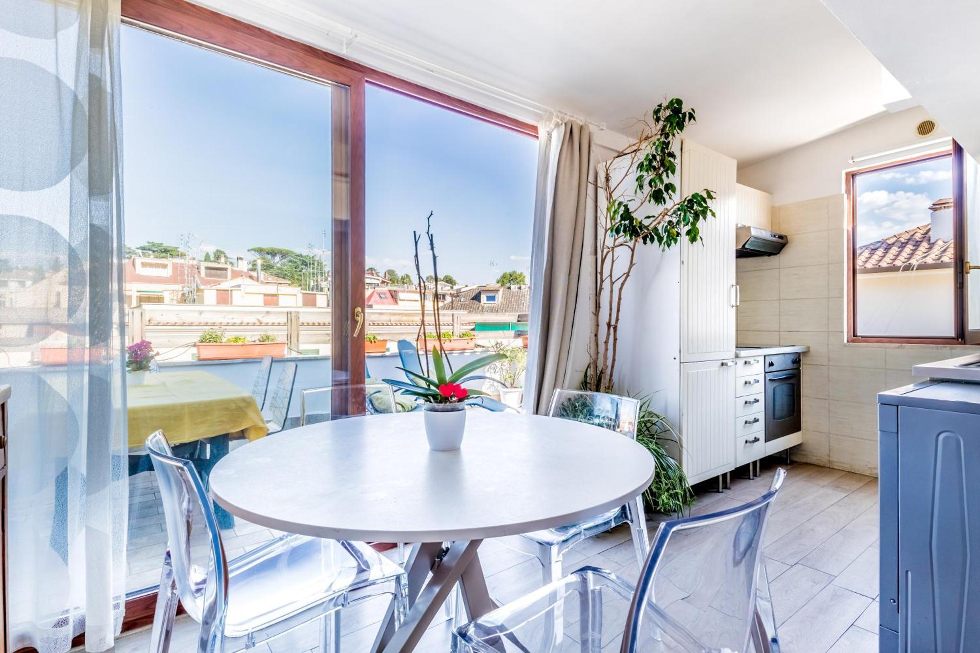 Attico Trilocale In Zona Farnesina Apartment โรม ภายนอก รูปภาพ