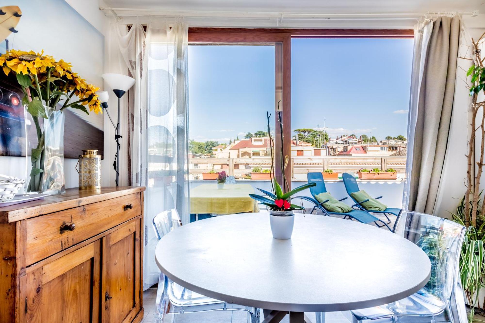 Attico Trilocale In Zona Farnesina Apartment โรม ภายนอก รูปภาพ